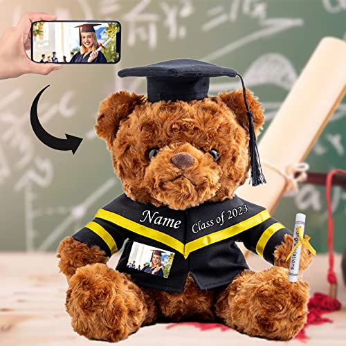 Abschlussgeschenke für sie Personalisierter Teddybär mit Text+Foto, Plüschbär Personalisierte Geschenke als Abschlussgeschenke für ihn 2024 Oberschule Hochschule Abschlussgeschenke (20 cm-Text+Foto) Abschlussgeschenke für sie Personalisierter Teddybär mit Text+Foto, Plüschbär Personalisierte Geschenke als Abschlussgeschenke für ihn 2024 Oberschule Hochschule Abschlussgeschenke (20 cm-Text+Foto) von ADORSUN