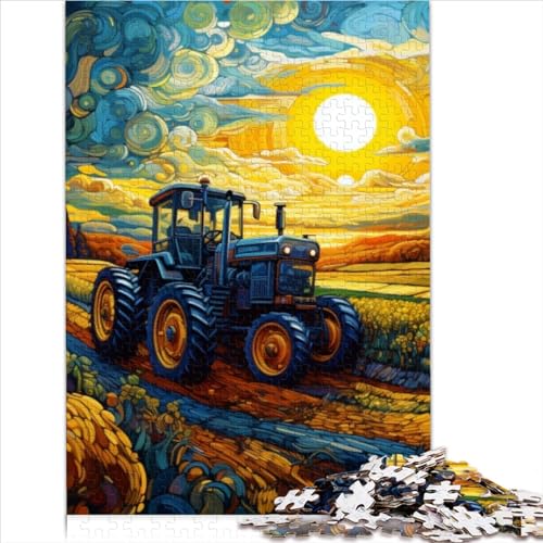 1000-teiliges Puzzlespiel „Traktor implementiert-Puzzles für Erwachsene und Kinder, Holzpuzzles für die Heimdekoration (75x50cm) von ADOSIA