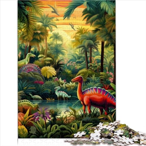 300-teiliges Dinosaurier-Welt-Puzzle für Erwachsene, 300-teiliges Puzzle für Erwachsene, Geschenke (40x28cm) von ADOSIA