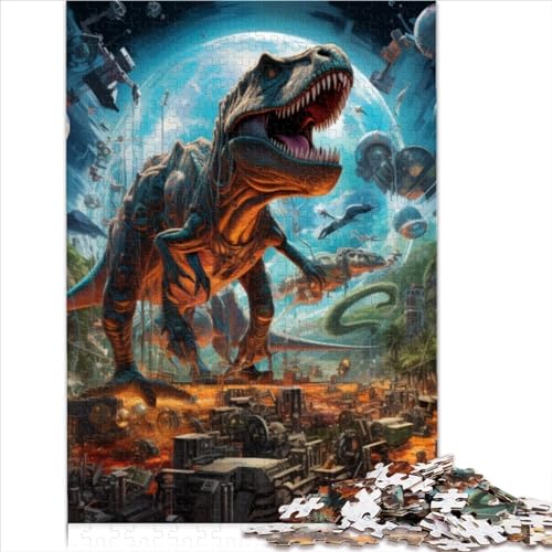 Dinosaurier-Welt-Puzzle für Erwachsene, 500-teiliges Puzzle für Teenager, Kinder, Holzpuzzle, Unterhaltung, Spielzeug, Geschenke (52x38cm) von ADOSIA