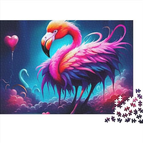 Fantasy-Flamingo-Puzzles Für Erwachsene, 300 Teile, Schwierige Puzzles, Unmögliches Puzzle Für Kinder Ab 12 Jahren (Größe 40X28cm) von ADOSIA