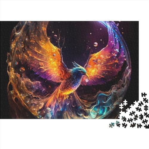 Fantasy-Phoenix-Vogel, 300 Teile, Puzzle Für Erwachsene, Schwieriges Puzzle Für Erwachsene, Anspruchsvolles Puzzle, Geschenk Für Freunde Und Familie (Größe 40X28cm) von ADOSIA