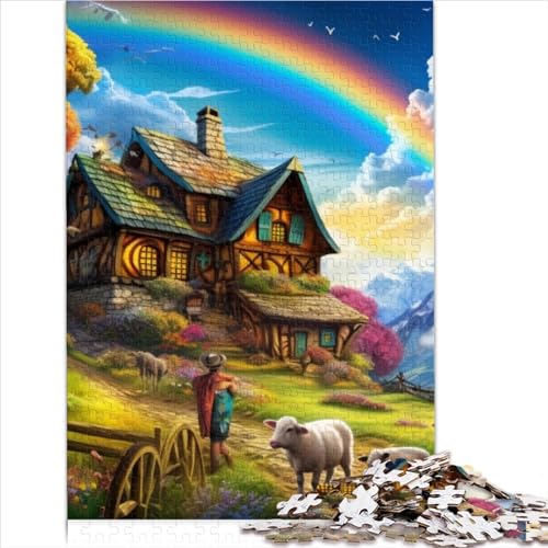 Puzzle für Erwachsene, 1000 Teile, Bauernhoftier, DIY-Kreativpuzzle, Holzpuzzle für Kinder ab 12 Jahren und Erwachsene (75x50cm) von ADOSIA