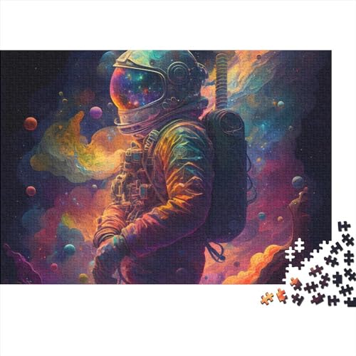 Puzzle für Erwachsene, Astronauten im Weltraum, 1000-teiliges Puzzle, Holzpuzzle, geeignet für Erwachsene und Kinder über 12 Jahre, Puzzle-Wanddekoration, Größe 75x50cm von ADOSIA