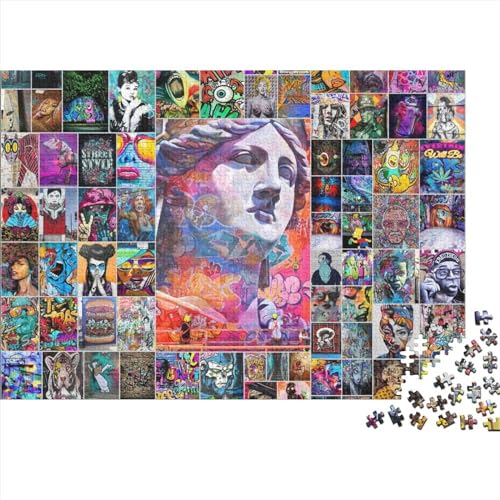 Puzzle für Kinder, Kunst-und Modeposter, 1000-teiliges Puzzle für Erwachsene, Holzpuzzle für Erwachsene und Kinder ab 12 Jahren, Familienspaß-Puzzles, Größe 75x50cm von ADOSIA