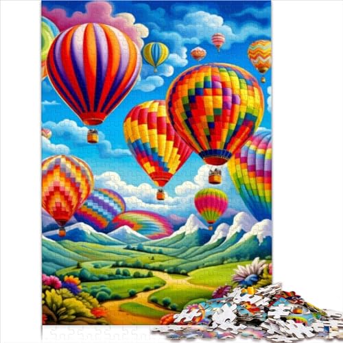 Puzzles für Erwachsene, 1000 Bunte Heißluftballons, Puzzle für Erwachsene, Papppuzzles, Familienpuzzlespiel (75x50cm) von ADOSIA