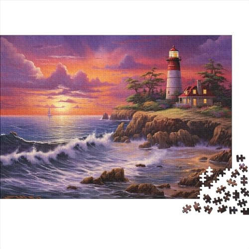 Coastal Lighthouses (24) 1000 Teile Holz Lighthouses Puzzles Erwachsene ＆ Kinder Educational Game Wohnkultur Family Challenging Games Geburtstag Stress Relief 1000pcs (75x50cm) von ADOVZ