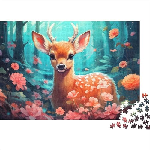 Colorful Deer (37) Für Erwachsene Puzzle 1000 Teile Holz Typical Animal Home Decor Family Challenging Games Geburtstag Lernspiel Stress Relief 1000pcs (75x50cm) von ADOVZ
