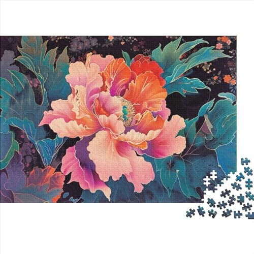 Colorful Flower (52) Erwachsene ＆ Kinder 1000 Teile Holz Flowers Puzzles Educational Game Wohnkultur Geburtstag Family Challenging Games Stress Relief 1000pcs (75x50cm) von ADOVZ