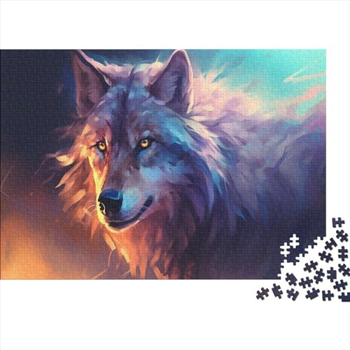 Colorful Wolf (13) Erwachsene 1000 Teile Personalised Photos Puzzles Educational Game Family Challenging Games Wohnkultur Geburtstag Stress Relief 1000pcs (75x50cm) von ADOVZ