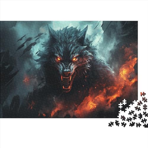 Colorful Wolf (139) Puzzles Erwachsene 1000 Teile Personalised Photos Family Challenging Games Geburtstag Educational Game Moderne Wohnkultur Stress Relief Toy 1000pcs (75x50cm) von ADOVZ