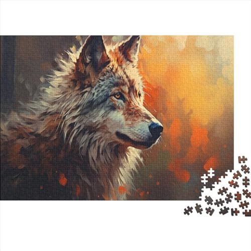 Colorful Wolf (160) Erwachsene Puzzle 1000 Teile Personalised Photos Family Challenging Games Wohnkultur Educational Game Geburtstag Stress Relief Toy 1000pcs (75x50cm) von ADOVZ