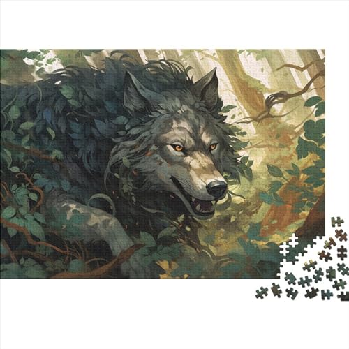 Colorful Wolf (222) Für Erwachsene Puzzles 1000 Teile Personalised Photos Home Decor Family Challenging Games Geburtstag Educational Game Stress Relief 1000pcs (75x50cm) von ADOVZ