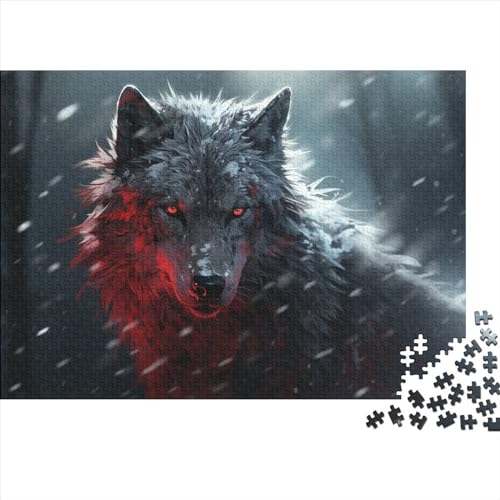 Colorful Wolf (234) Erwachsene 1000 Teile Personalised Photos Puzzle Home Decor Lernspiel Geschicklichkeitsspiel Für Die Ganze Familie Geburtstag Stress Relief 1000pcs (75x50cm) von ADOVZ
