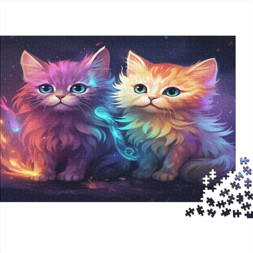 Colourful Cat (125) Puzzles 500 Teile Personalised Photos Erwachsene Educational Game Family Challenging Games Home Decor Geburtstag Stress Relief 500pcs (52x38cm) von ADOVZ