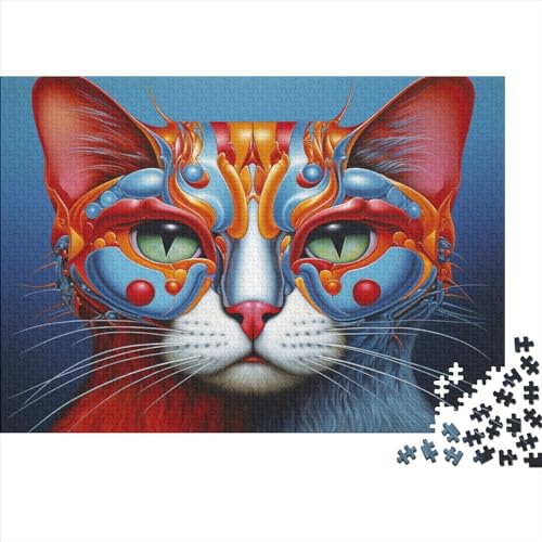 Colourful Cat (171) Erwachsene Puzzles 500 Teile Personalised Photos Geburtstag Lernspiel Home Decor Family Challenging Games Stress Relief Toy 500pcs (52x38cm) von ADOVZ
