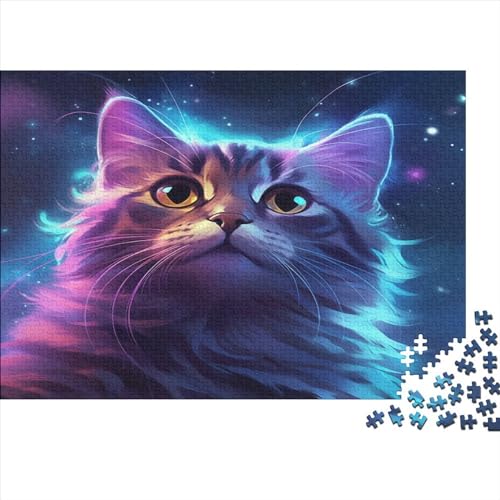 Colourful Cat (75) 300 Teile Personalised Photos Puzzle Erwachsene Geburtstag Home Decor Family Challenging Games Educational Game Stress Relief Toy 300pcs (40x28cm) von ADOVZ