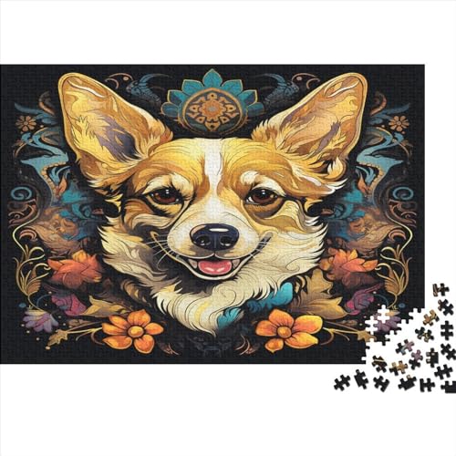 Colourful Dog (131) Erwachsene Puzzles 300 Teile Personalised Photos Geburtstag Wohnkultur Educational Game Family Challenging Games Stress Relief Toy 300pcs (40x28cm) von ADOVZ