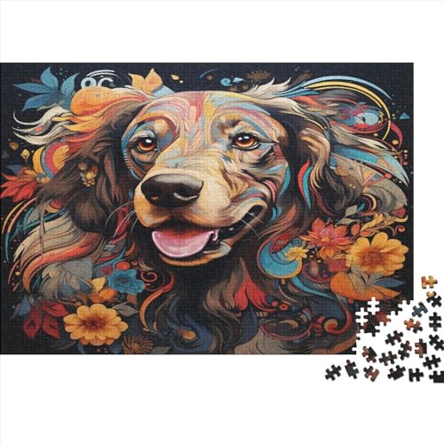 Colourful Dog (89) Puzzle Erwachsene 500 Teile Personalised Photos Geburtstag Educational Game Home Decor Family Challenging Games Stress Relief 500pcs (52x38cm) von ADOVZ