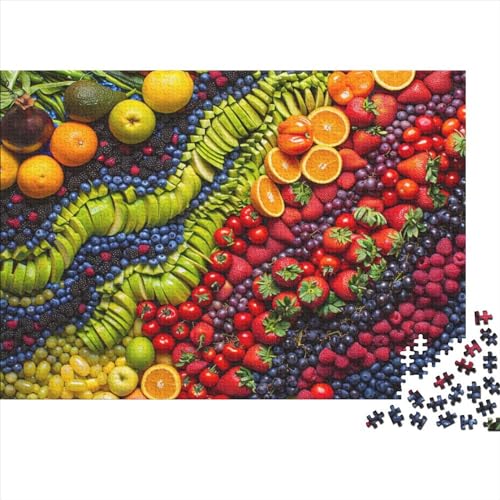 Colourful Fruits (25) 1000 Teile Holz Fruits Erwachsene ＆ Kinder Puzzle Geburtstag Moderne Wohnkultur Lernspiel Family Challenging Games Stress Relief Toy 1000pcs (75x50cm) von ADOVZ