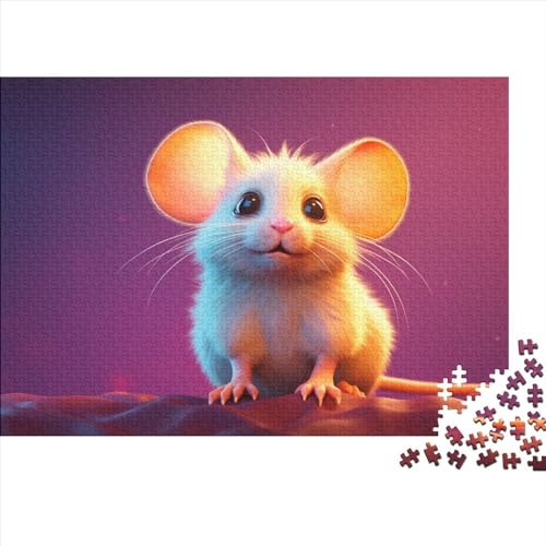Colourful Mouse (128) Erwachsene 1000 Teile Personalised Photo Puzzles Lernspiel Geburtstag Geschicklichkeitsspiel Für Die Ganze Familie Home Decor Stress Relief 1000pcs (75x50c von ADOVZ