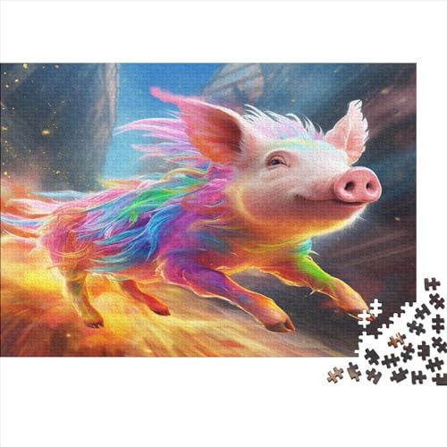 Colourful Pig (115) 500 Teile Personalised Photo Erwachsene Puzzles Lernspiel Geschicklichkeitsspiel Für Die Ganze Familie Geburtstag Wohnkultur Stress Relief 500pcs (52x38cm) von ADOVZ