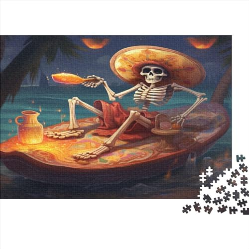 Colourful Skeleton Man100 (75) 1000 Teile Personalised Photo Puzzle Erwachsene Family Challenging Games Educational Game Home Decor Geburtstag Stress Relief 1000pcs (75x50cm) von ADOVZ