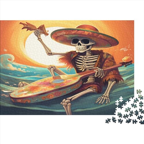 Colourful Skeleton Man100 (76) Puzzles Für Erwachsene 500 Teile Personalised Photo Lernspiel Geburtstag Family Challenging Games Moderne Wohnkultur Stress Relief 500pcs (52x38c von ADOVZ