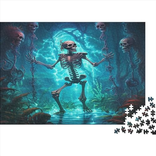 Colourful Skeleton Man33 (66) 500 Teile Personalised Photo Für Erwachsene Puzzles Educational Game Geburtstag Family Challenging Games Home Decor Stress Relief Toy 500pcs (52x3 von ADOVZ