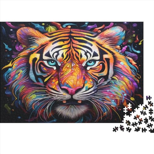 Colourful Tiger (132) Für Erwachsene Puzzle 300 Teile Personalised Photos Home Decor Family Challenging Games Lernspiel Geburtstag Entspannung Und Intelligenz 300pcs (40x28cm) von ADOVZ