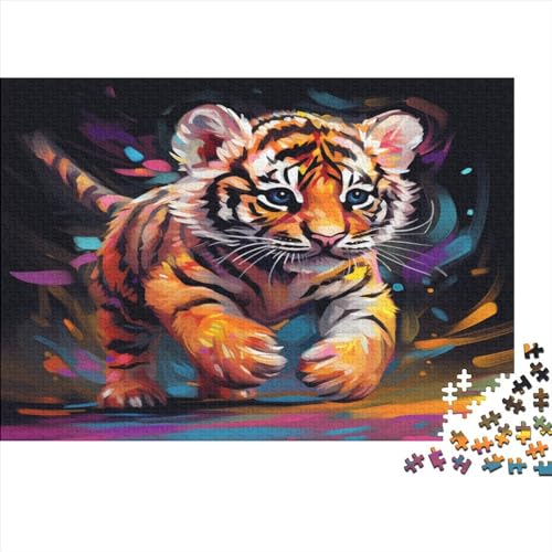Colourful Tiger (30) Puzzles 1000 Teile Personalised Photos Erwachsene Geburtstag Geschicklichkeitsspiel Für Die Ganze Familie Lernspiel Wohnkultur Stress Relief 1000pcs (75x50c von ADOVZ