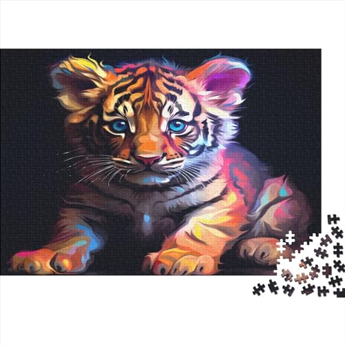 Colourful Tiger (56) Erwachsene Puzzles 500 Teile Personalised Photos Geburtstag Educational Game Wohnkultur Family Challenging Games Stress Relief 500pcs (52x38cm) von ADOVZ