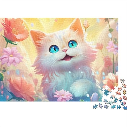 Cute Cat (239) Für Erwachsene Puzzles 300 Teile Wooden Puzzles Personalised Photo Geburtstag Lernspiel Family Challenging Games Moderne Wohnkultur Stress Relief Toy Hölzerne 30 von ADOVZ