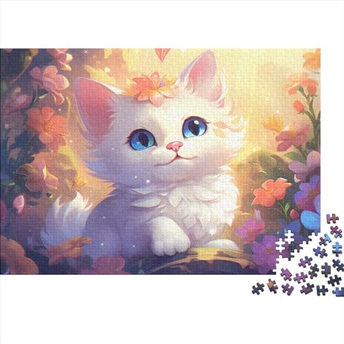 Cute Cat (265) 1000 Teile Wooden Puzzles Puzzles Erwachsene Educational Game Home Decor Geburtstag Family Challenging Games Entspannung Und Intelligenz Hölzerne 1000pcs (75x50cm von ADOVZ