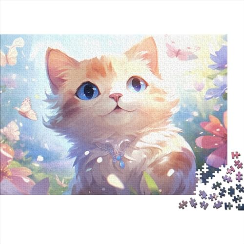 Cute Cat (268) 500 Teile Wooden Puzzles Erwachsene Puzzles Geburtstag Home Decor Lernspiel Geschicklichkeitsspiel Für Die Ganze Familie Stress Relief Hölzerne 500pcs (52x38cm) von ADOVZ