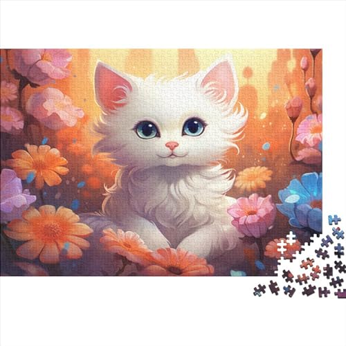 Cute Cat (274) 300 Teile Wooden Puzzles Erwachsene Puzzles Family Challenging Games Educational Game Geburtstag Wohnkultur Entspannung Und Intelligenz Hölzerne 300pcs (40x28cm) von ADOVZ