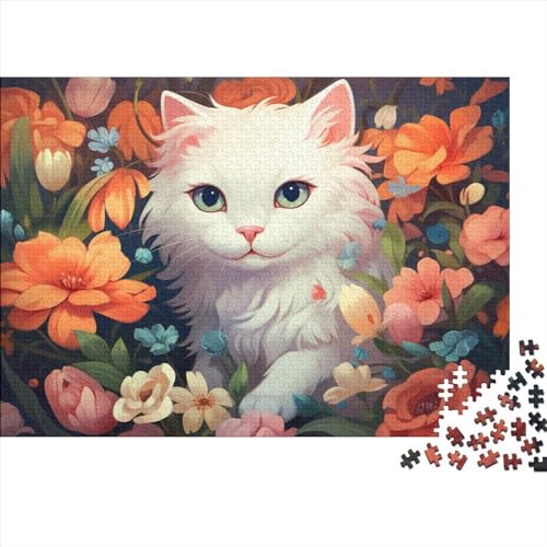 Cute Cat (399) 300 Teile Wooden Puzzles Puzzles Erwachsene Wohnkultur Lernspiel Geschicklichkeitsspiel Für Die Ganze Familie Geburtstag Stress Relief Hölzerne 300pcs (40x28cm) von ADOVZ