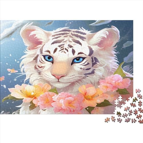 Cute Tiger (272) Puzzles 1000 Teile Wooden Personalised Photo Erwachsene Geburtstag Family Challenging Games Home Decor Educational Game Entspannung Und Intelligenz Hölzerne 100 von ADOVZ