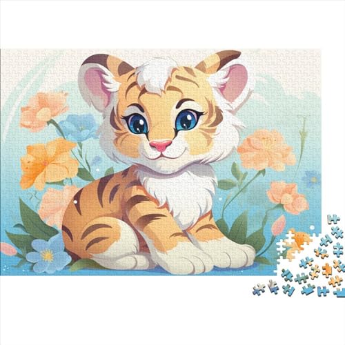 Cute Tiger (300) 1000 Teile Wooden Personalised Photo Erwachsene Puzzle Geburtstag Moderne Wohnkultur Educational Game Family Challenging Games Stress Relief Hölzerne 1000pcs (7 von ADOVZ