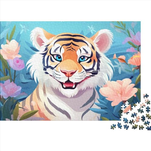 Cute Tiger (362) 1000 Teile Personalised Photo Wooden Erwachsene Puzzles Geburtstag Home Decor Lernspiel Geschicklichkeitsspiel Für Die Ganze Familie Stress Relief Hölzerne 1000 von ADOVZ