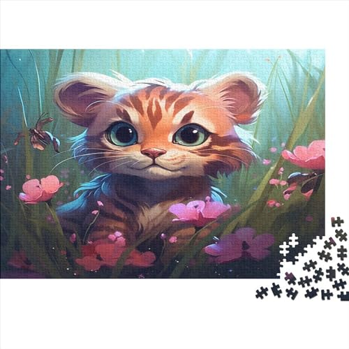 Cute Tiger (393) Puzzles 500 Teile Personalised Photo Wooden Erwachsene Lernspiel Geburtstag Geschicklichkeitsspiel Für Die Ganze Familie Wohnkultur Stress Relief Hölzerne 500p von ADOVZ