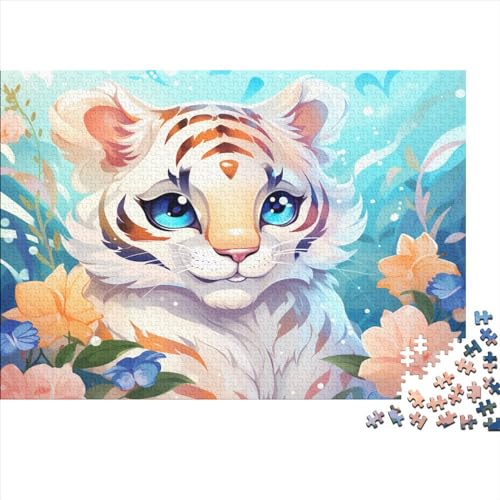 Cute Tiger (432) 300 Teile Personalised Photo Wooden Erwachsene Puzzles Geburtstag Home Decor Lernspiel Geschicklichkeitsspiel Für Die Ganze Familie Stress Relief Hölzerne 300p von ADOVZ