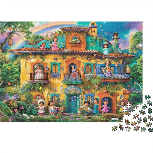 Fairytale Cottage (9) Für Erwachsene ＆ Kinder Puzzles 300 Teile Holz Cottage Geburtstag Family Challenging Games Home Decor Educational Game Stress Relief Toy 300pcs (40x28cm) von ADOVZ