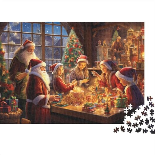 Father Christmas (6) 1000 Teile Holz Christmas Puzzles Erwachsene ＆ Kinder Moderne Wohnkultur Geburtstag Educational Game Family Challenging Games Stress Relief 1000pcs (75x50cm von ADOVZ