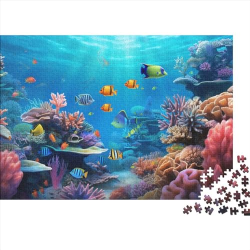 Fish (5) 1000 Teile Holz Sea Animals Erwachsene ＆ Kinder Puzzle Geburtstag Moderne Wohnkultur Lernspiel Family Challenging Games Stress Relief Toy 1000pcs (75x50cm) von ADOVZ