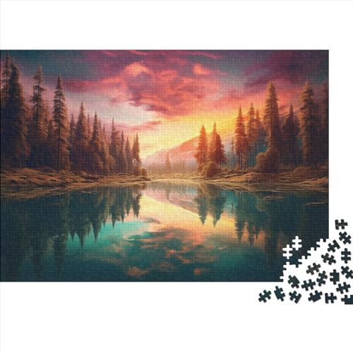 Lakes and Snowy Mountains(10) Puzzle Erwachsene ＆ Kinder 1000 Teile Holz Natural Scenery Geburtstag Educational Game Moderne Wohnkultur Family Challenging Games Stress Relief 10 von ADOVZ
