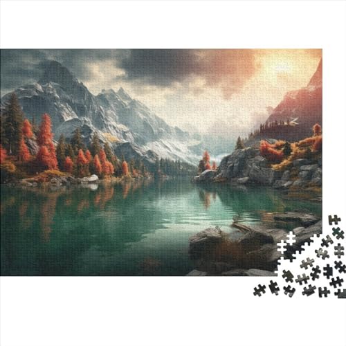 Lakes and Snowy Mountains(18) 300 Teile Holz Natural Scenery Puzzles Erwachsene ＆ Kinder Educational Game Wohnkultur Family Challenging Games Geburtstag Stress Relief 300pcs (4 von ADOVZ