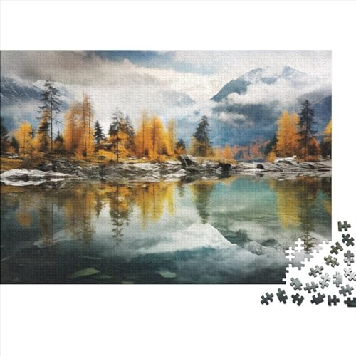 Lakes and Snowy Mountains(69) Für Erwachsene ＆ Kinder Puzzles 1000 Teile Holz Natural Scenery Educational Game Family Challenging Games Home Decor Geburtstag Stress Relief 1000p von ADOVZ