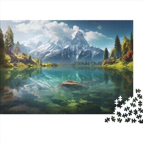 Lakes and Snowy Mountains(7) 1000 Teile Holz Natural Scenery Puzzle Erwachsene ＆ Kinder Home Decor Geburtstag Family Challenging Games Educational Game Entspannung Und Intellige von ADOVZ