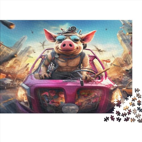 Sunglasses Pig (107) Erwachsene Puzzles 500 Teile Personalised Photo Home Decor Family Challenging Games Geburtstag Educational Game Stress Relief Toy 500pcs (52x38cm) von ADOVZ
